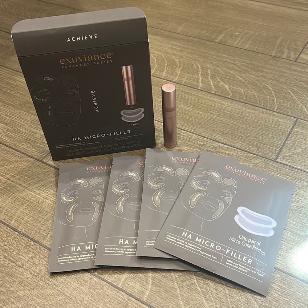 Exuviance HA Micro-Filler 4 week Supply. Patches & Age Reverse Serum